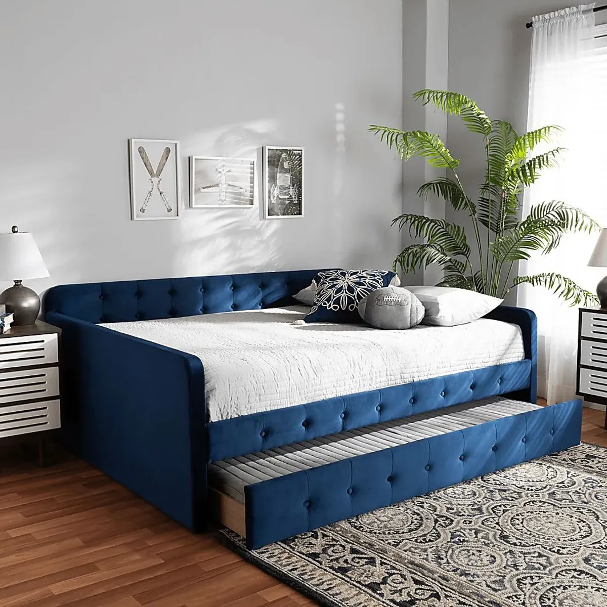 Kamrath Blue Full Daybed with Trundle