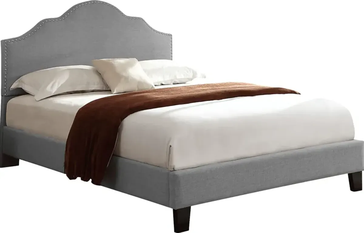 Lenosa Gray Full Upholstered Bed