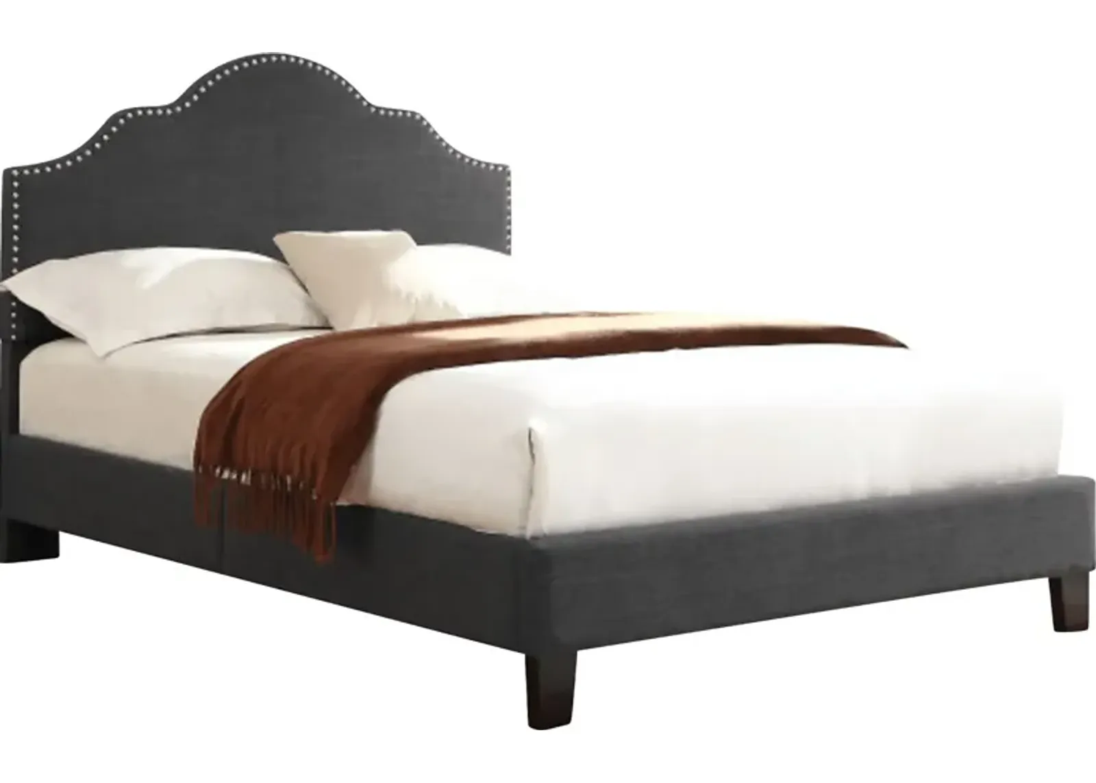 Lenosa Charcoal Gray Full Upholstered Bed