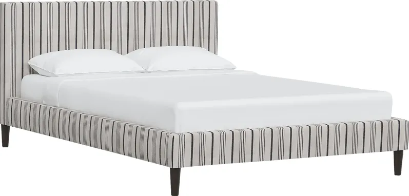 Rustic Saddle II Gray Full Upholstered Bed