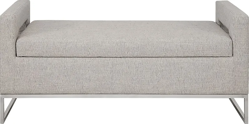 Erato Gray Storage Bench