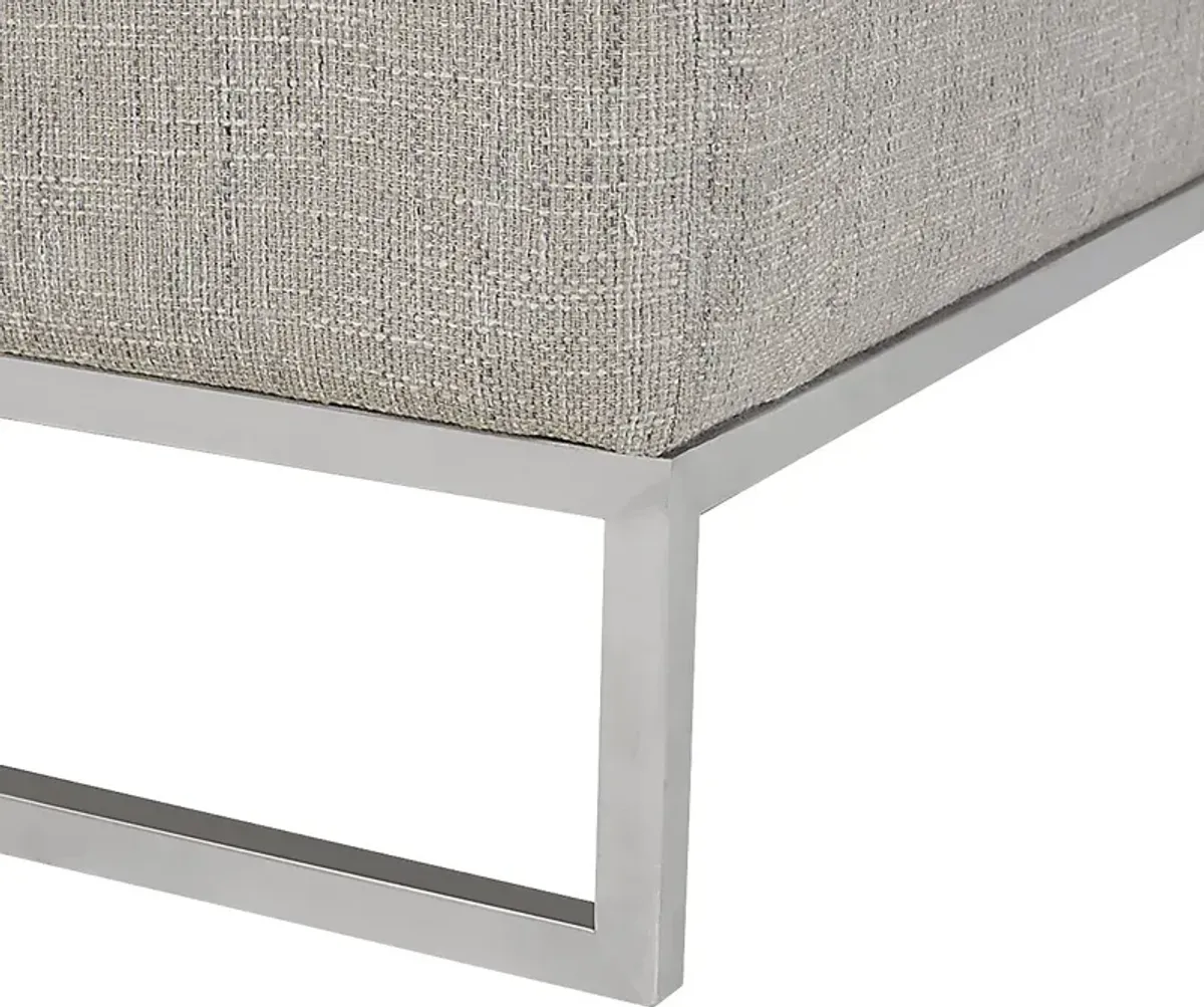 Erato Gray Storage Bench