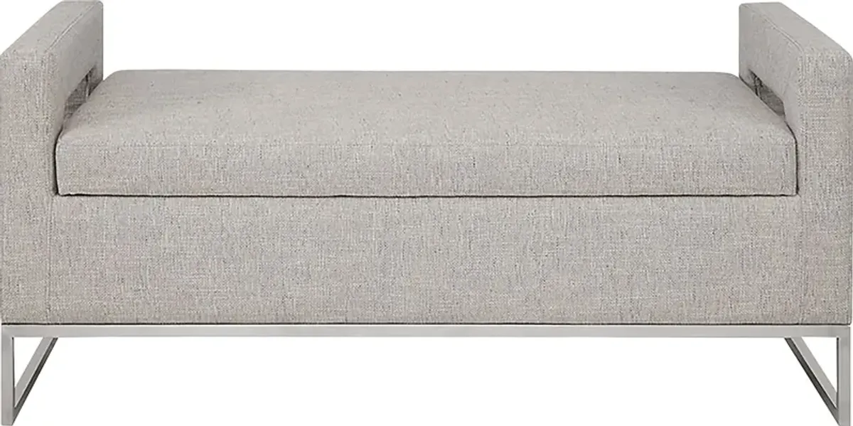 Erato Gray Storage Bench