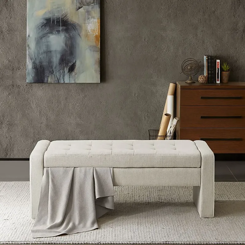 Etton Beige Storage Bench