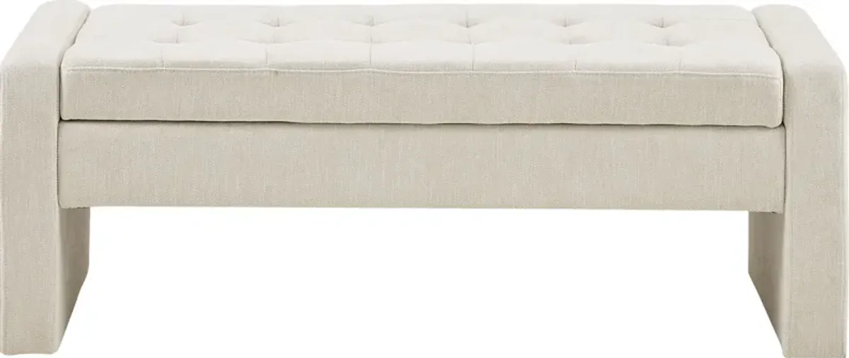 Etton Beige Storage Bench