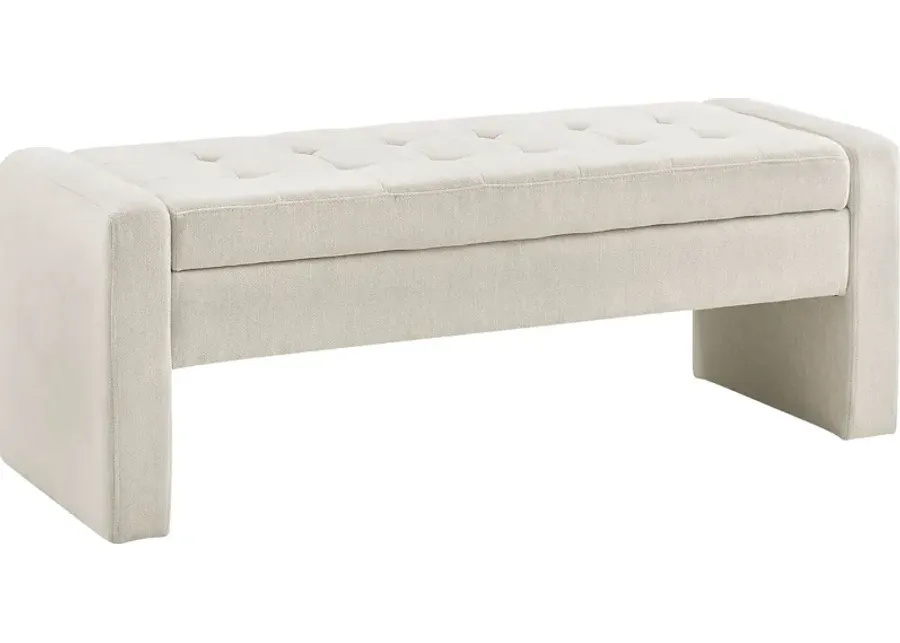 Etton Beige Storage Bench