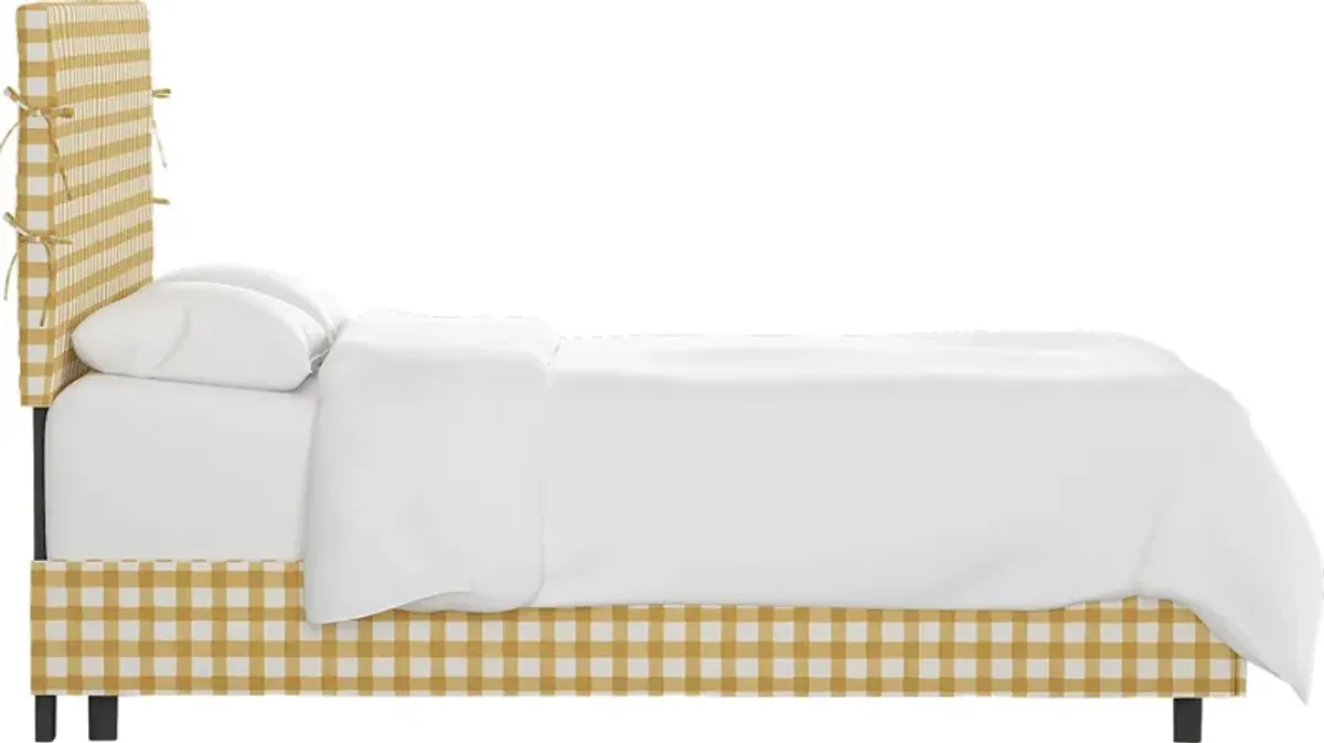 Kids Cottage Charm Yellow Full Upholstered Bed