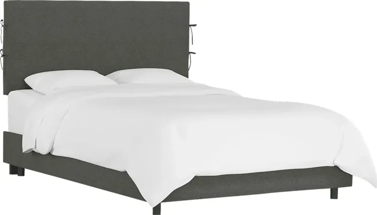 Deep Forest Charcoal Full Upholstered Bed