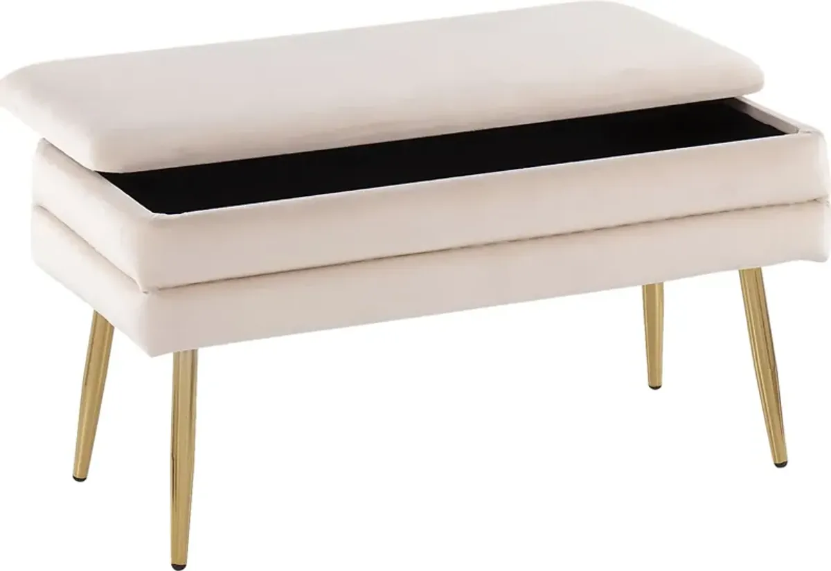 Interlaken Cream Accent Bench