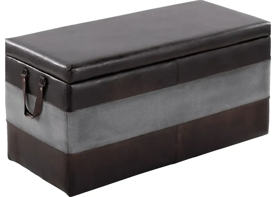 Highlandia Black Storage Bench