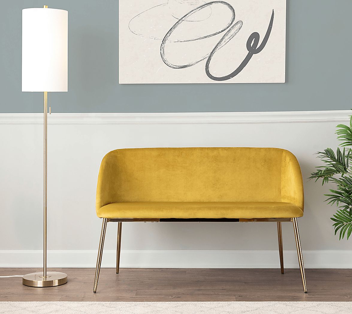 Fulham Yellow Accent Bench