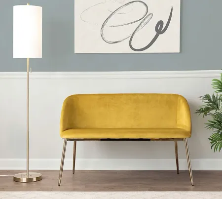 Fulham Yellow Accent Bench