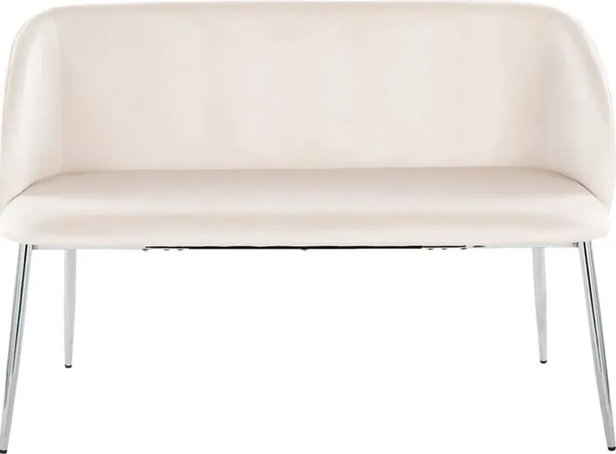 Fulham II Cream Accent Bench