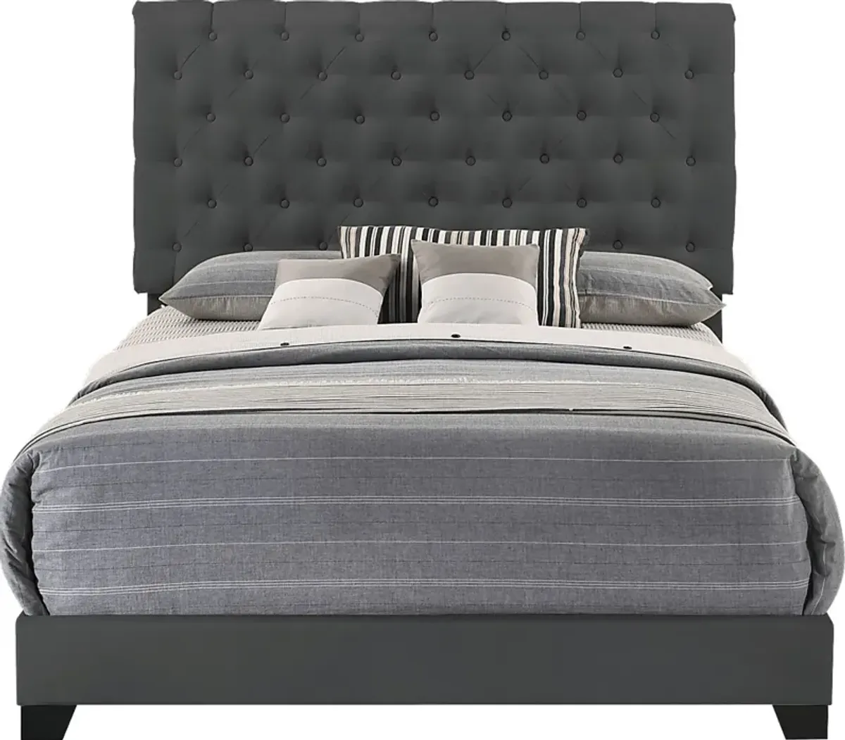 Albritt Dark Gray 3 Pc Full Upholstered Bed