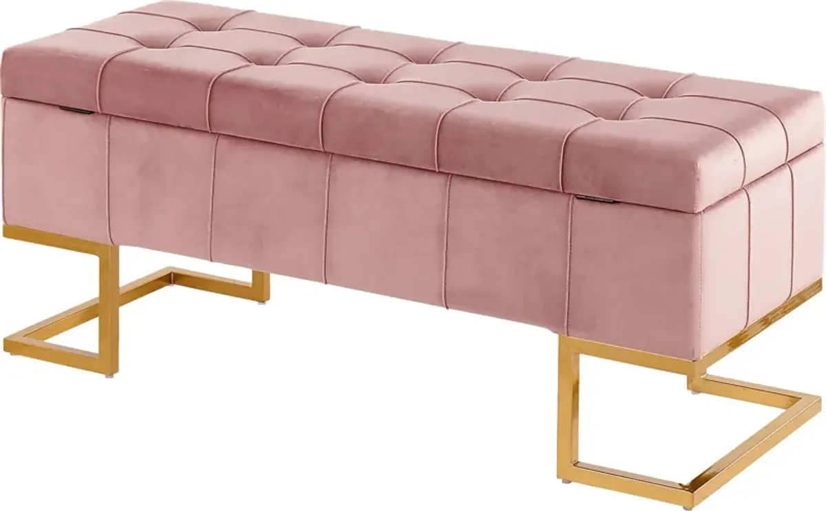 Vetauia Pink Accent Bench