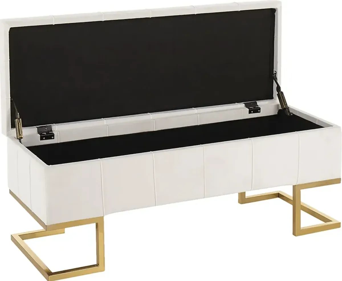 Vetauia White Accent Bench