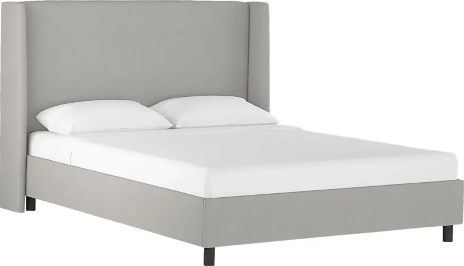 Kids Creamy Hues Gray Full Upholstered Bed