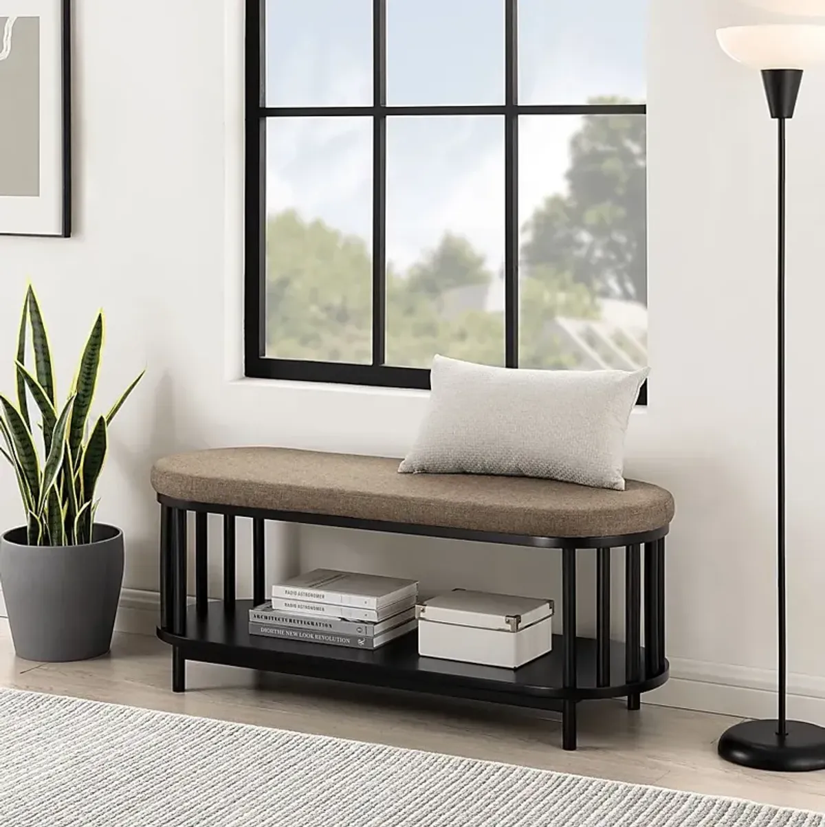 Stempley Black Accent Bench