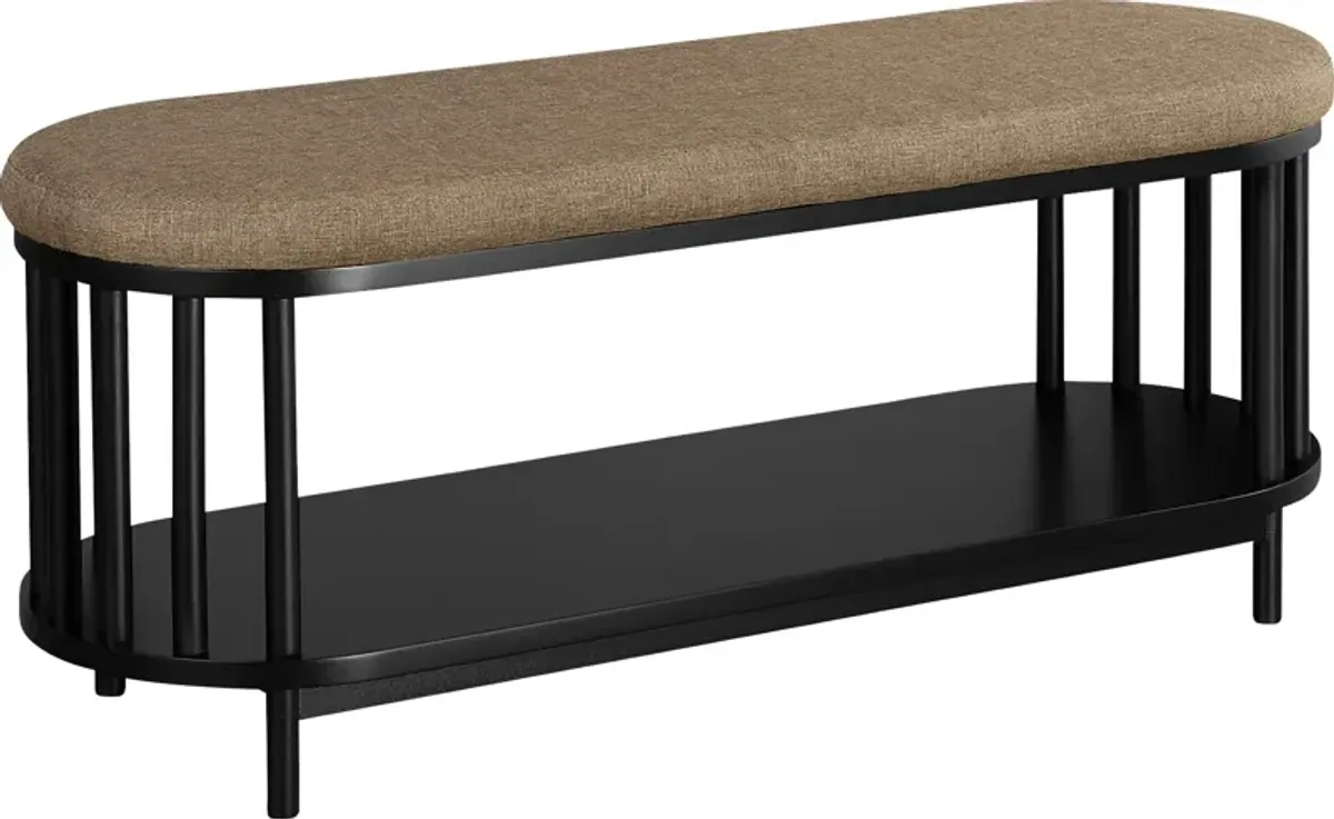 Stempley Black Accent Bench