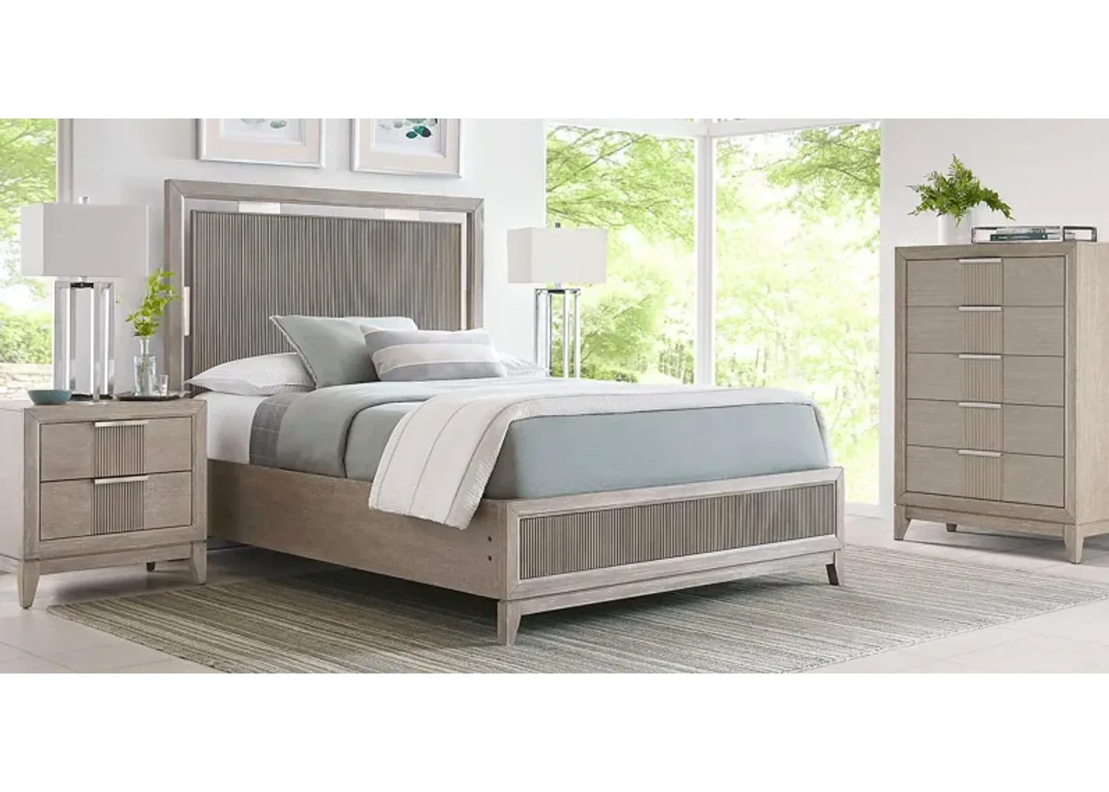 Bellante Gray 5 Pc Queen Panel Bedroom