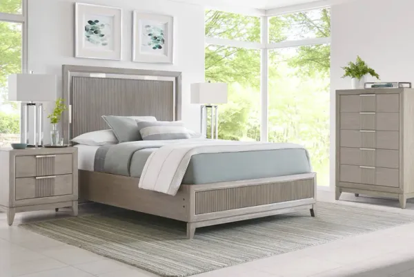 Bellante Gray 5 Pc Queen Panel Bedroom