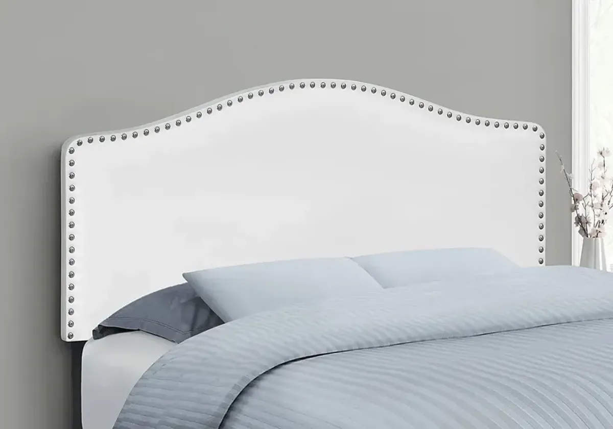 Quencer White Full Headboard