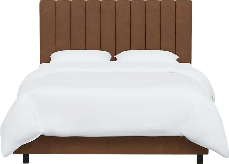 Rustic Saddle I Brown Full Upholstered Bed