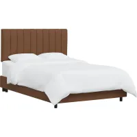 Rustic Saddle I Brown Full Upholstered Bed