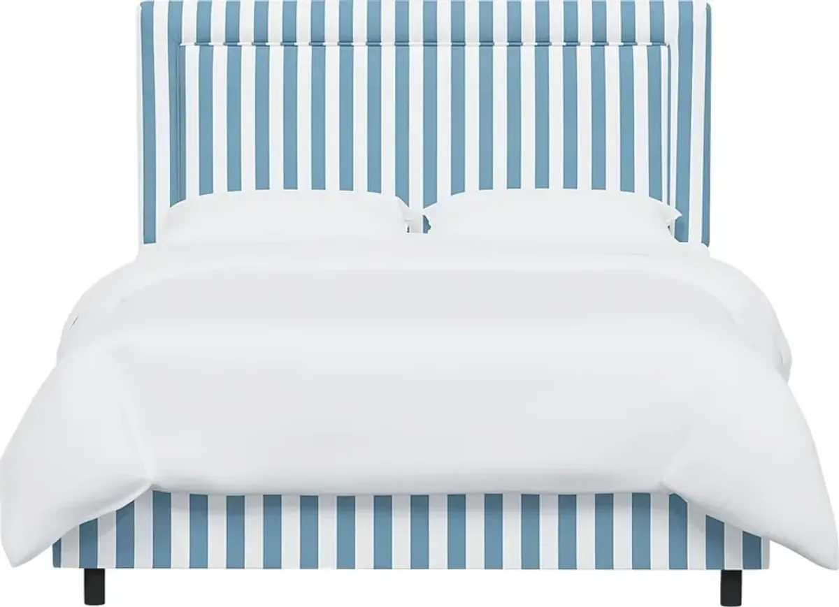 Nautical Blues Blue Full Upholstered Bed