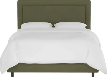 Kids Sweet Plains Green Full Upholstered Bed