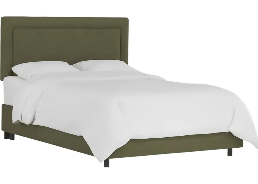 Kids Sweet Plains Green Full Upholstered Bed