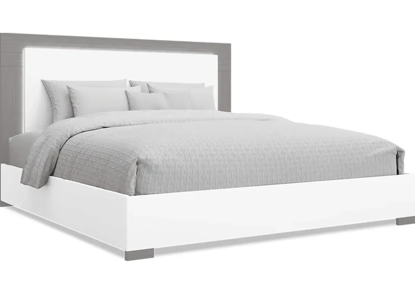 Park Slope White 3 Pc King Panel Bed