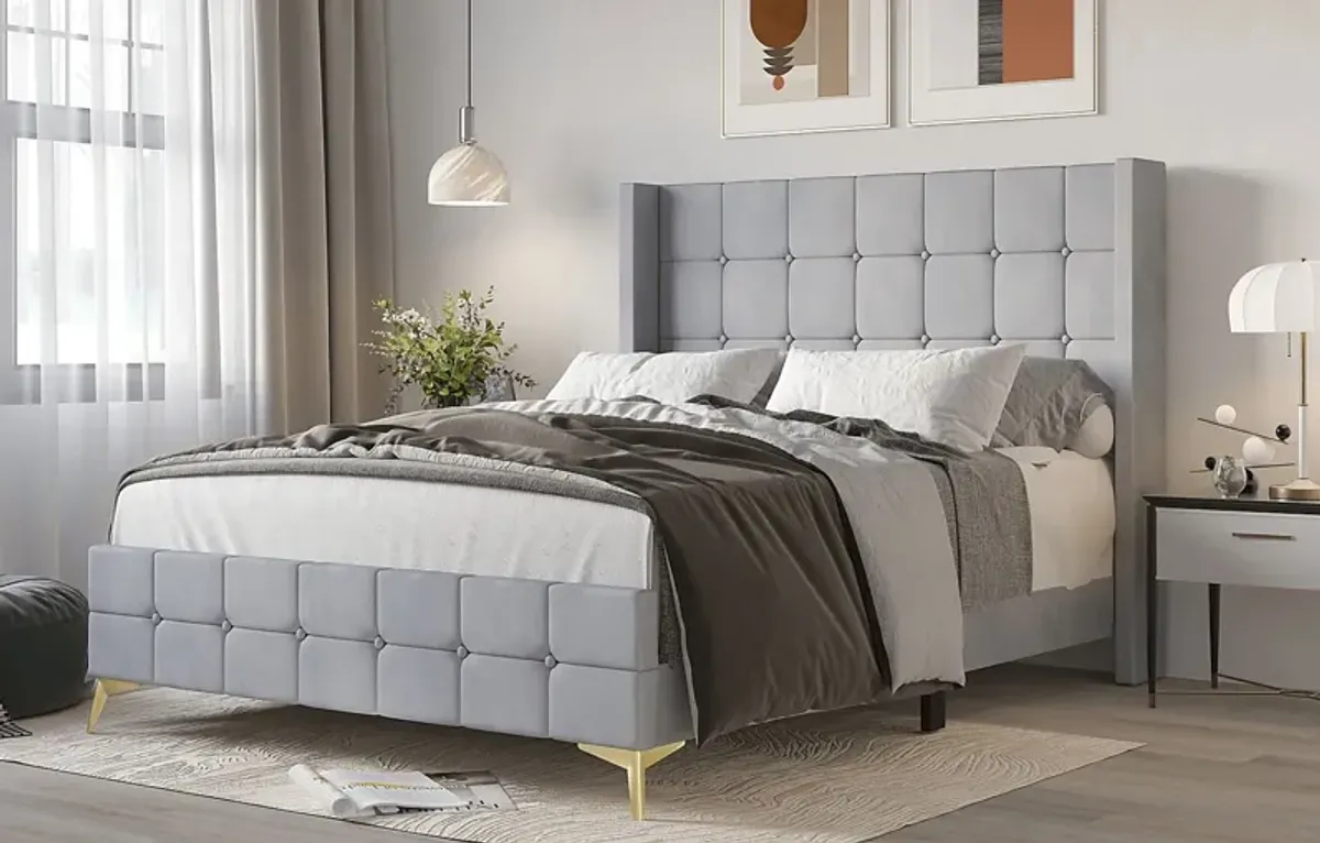 Allpeina Gray Full Bed