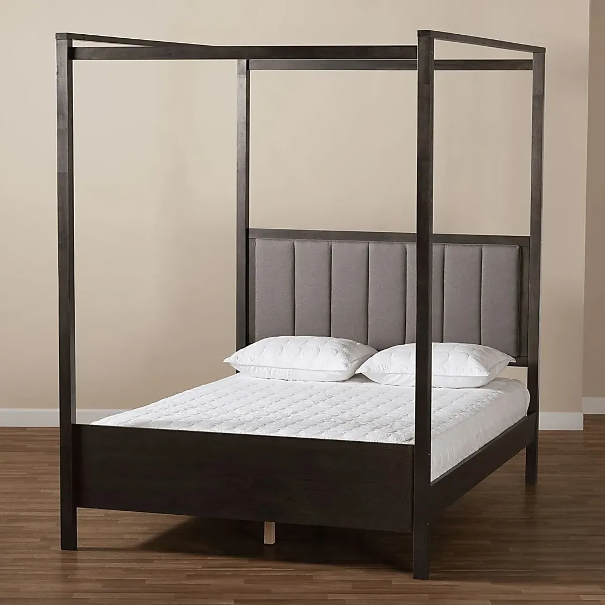 Lelane Gray Queen Canopy Bed