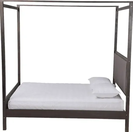 Lelane Gray Queen Canopy Bed