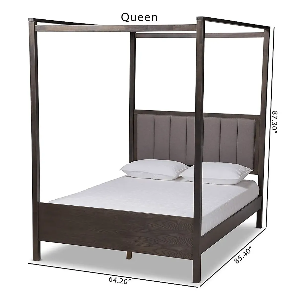 Lelane Gray Queen Canopy Bed