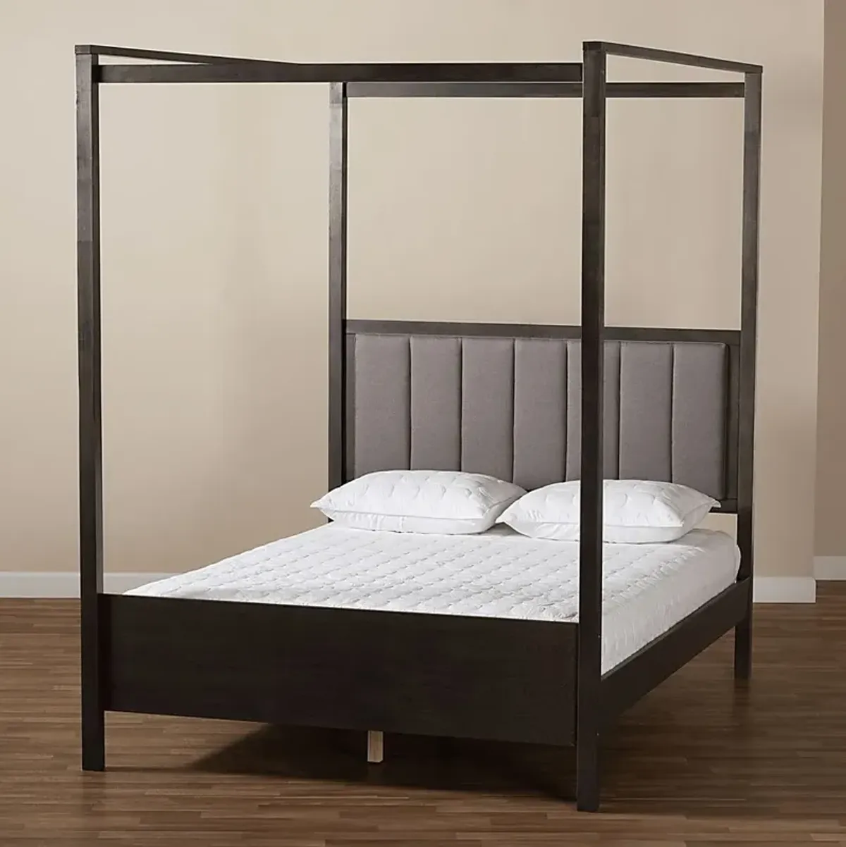 Lelane Gray Queen Canopy Bed