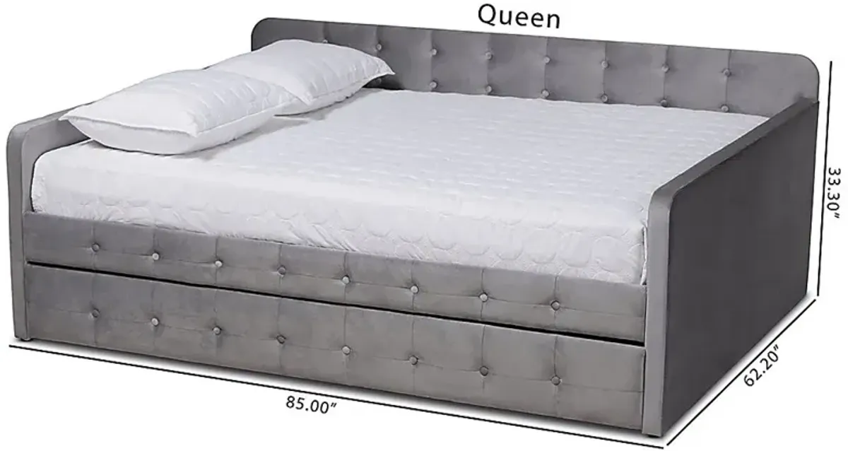 Kamrath Gray Queen Daybed with Trundle