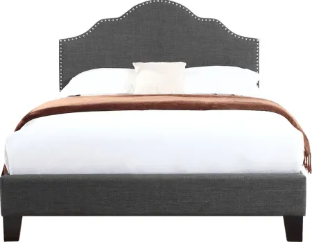 Lenosa Charcoal Gray Queen Upholstered Bed