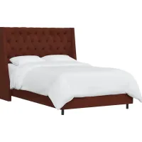 Rustic Saddle I Orange Queen Upholstered Bed