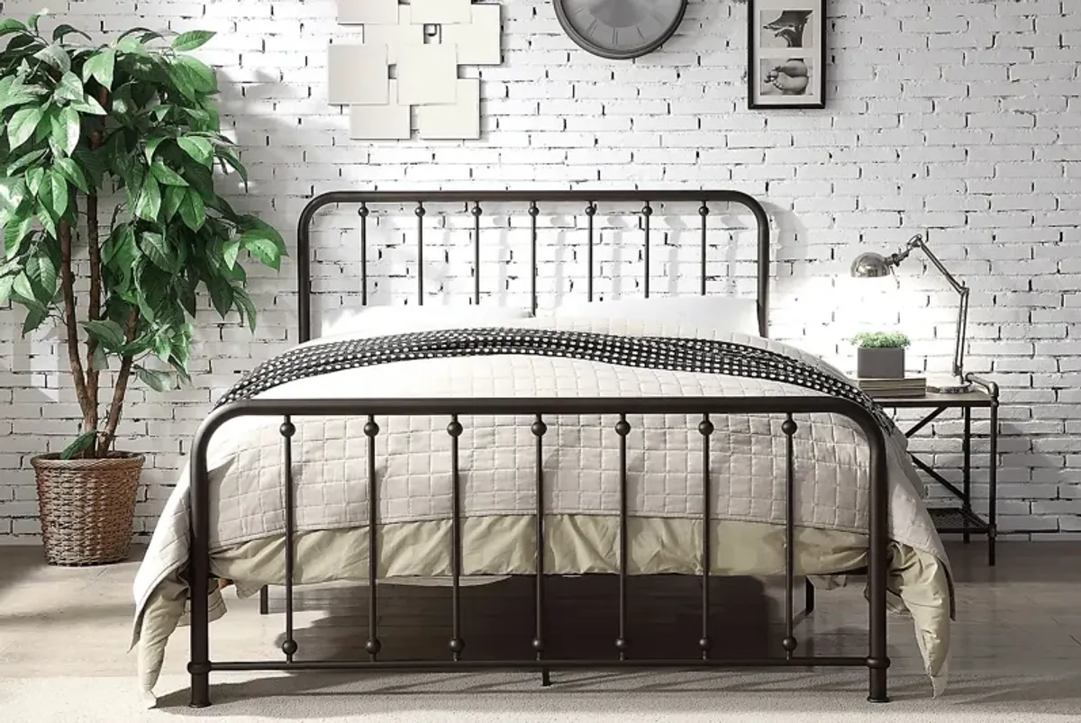 Lasula Brown Full Post Bed