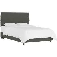 Deep Forest Charcoal Queen Upholstered Bed