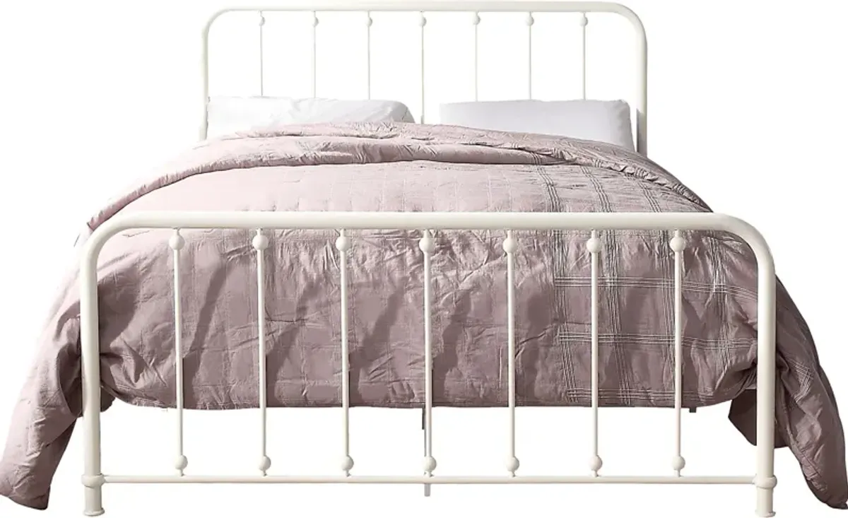 Lasula White Full Post Bed