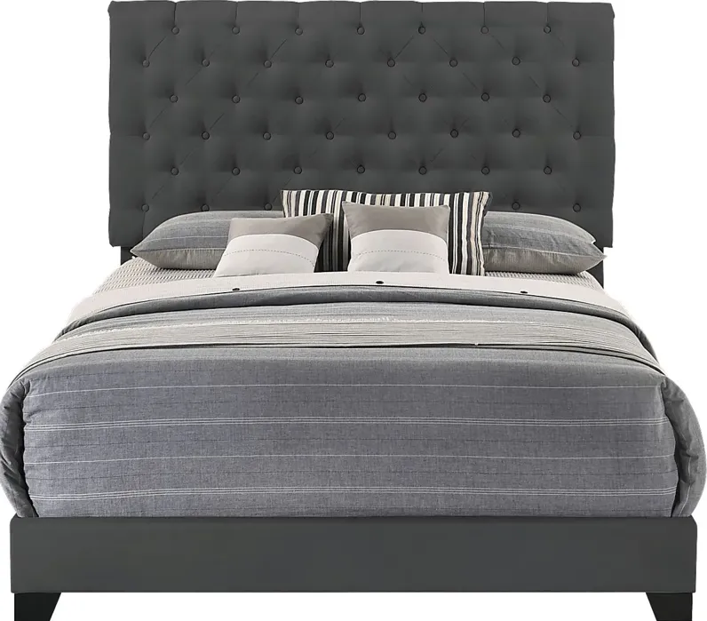 Albritt Dark Gray 3 Pc Queen Upholstered Bed