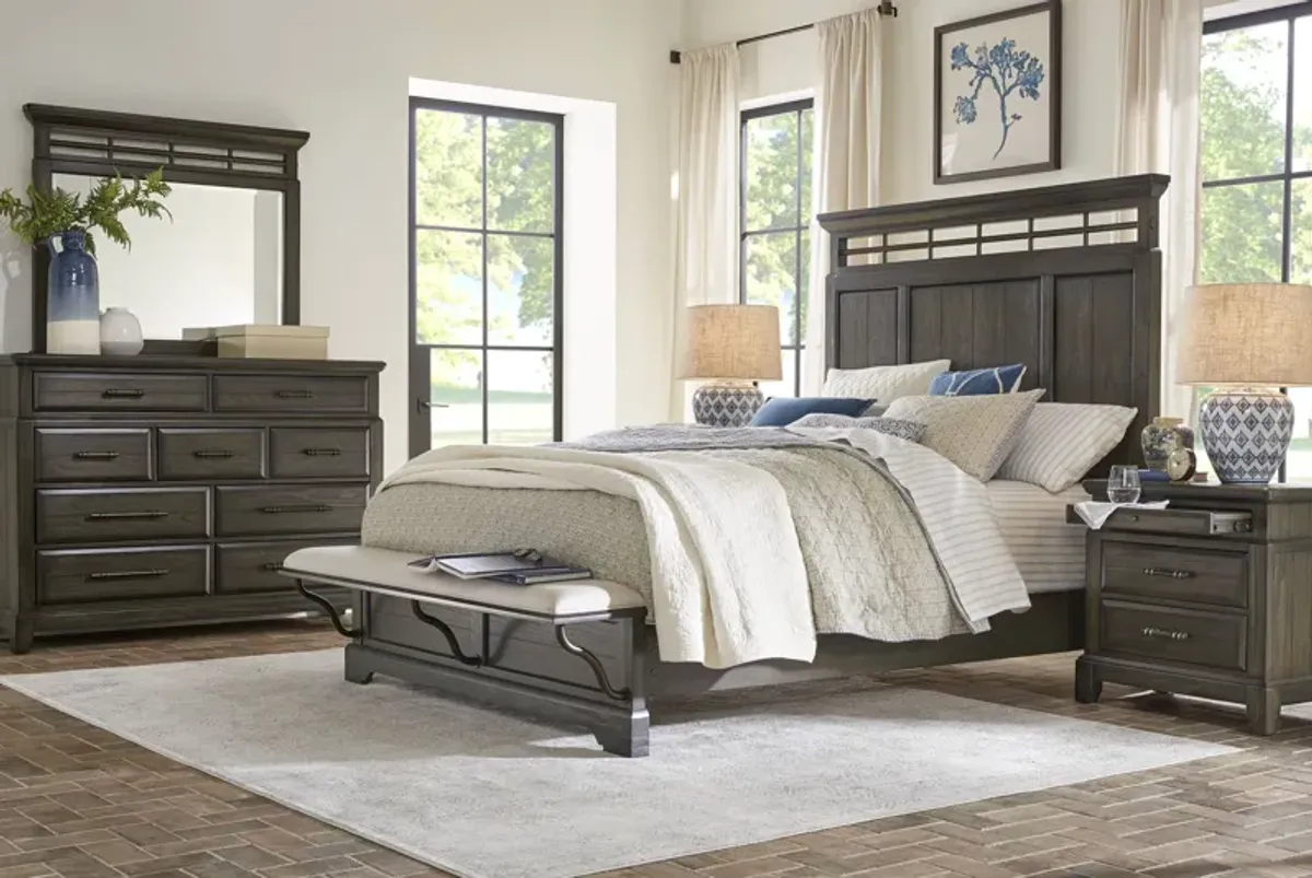 Montana Ridge Brown 8 Pc King Panel Bedroom