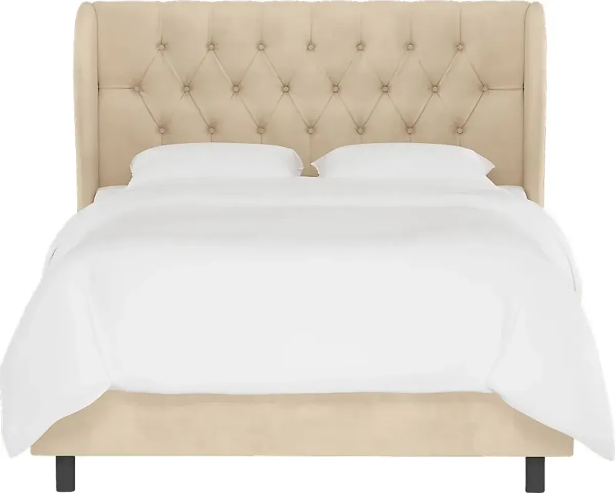 Sweet Comfort Linen Queen Upholstered Bed