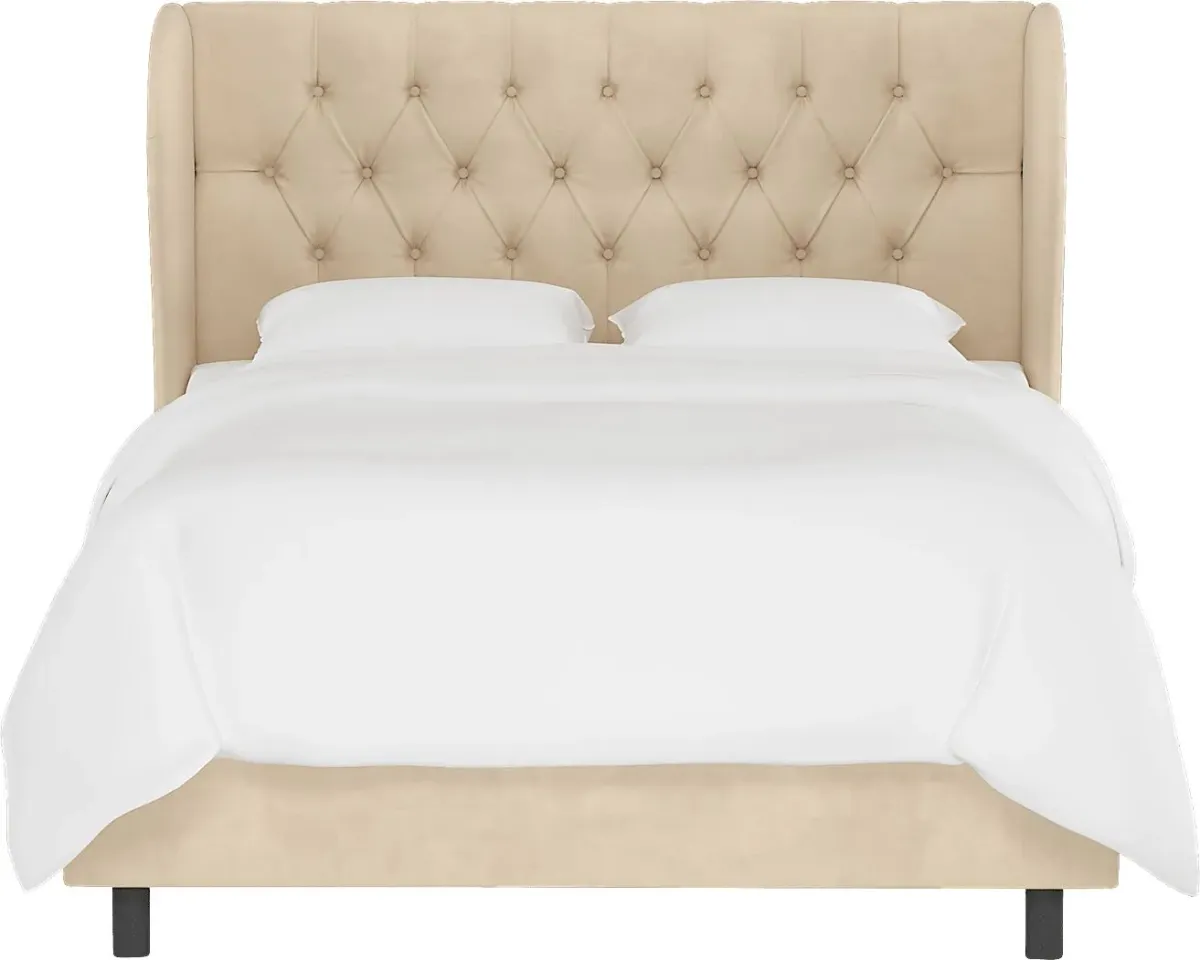 Sweet Comfort Linen Queen Upholstered Bed