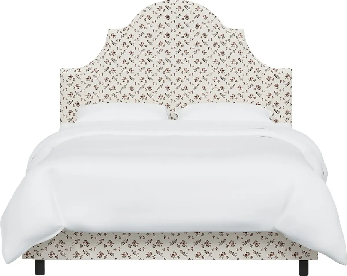 Barn Chic Beige Queen Upholstered Bed