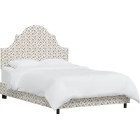 Barn Chic Beige Queen Upholstered Bed