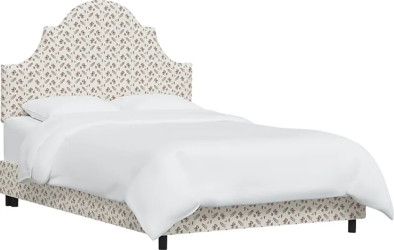 Barn Chic Beige Queen Upholstered Bed